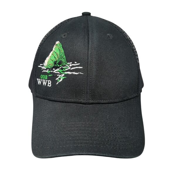 2018 WWB Snapback Trucker Hat Black OS Adjustable Mesh Back Port Authority - Picture 1 of 8